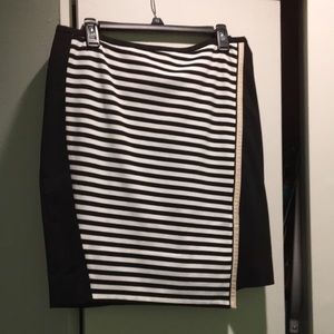WHBM striped ponte skirt size 12